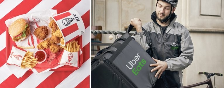 KFC bezorging uit met Uber in Lelystad